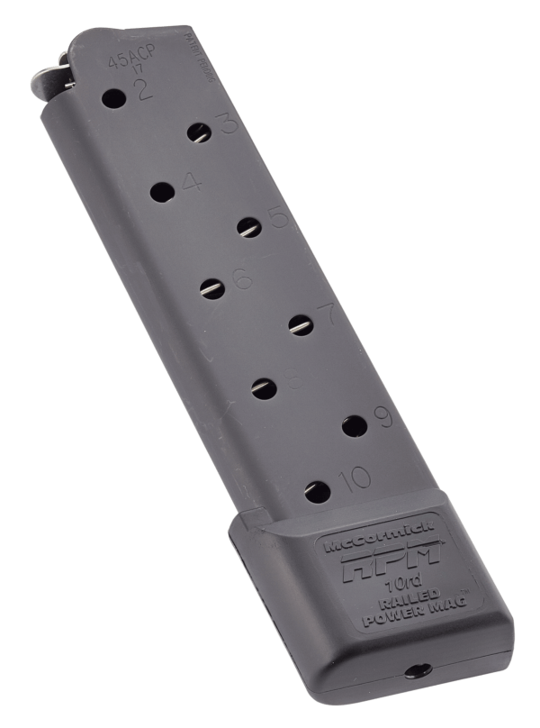 CMC Products MRPM45FS10B Railed Power Mag Black Detachable 10rd 45 ACP for 1911 Government