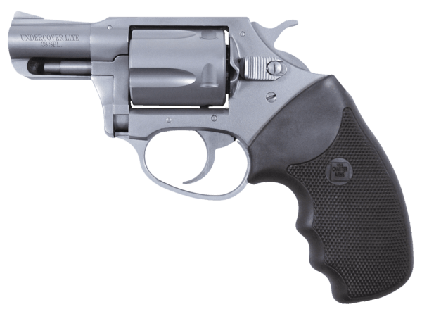 Charter Arms 53820 Undercover Lite Standard Single/Double 38 Special 2″ 5 Black Rubber Stainless
