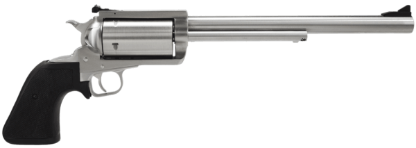 Magnum Research BFR500SW10 BFR Long Cylinder Large Frame 500 S&W Mag 5 Shot  10 Brushed Stainless Steel Barrel  Cylinder & Frame  Black Rubber Grip  Exposed Hammer”