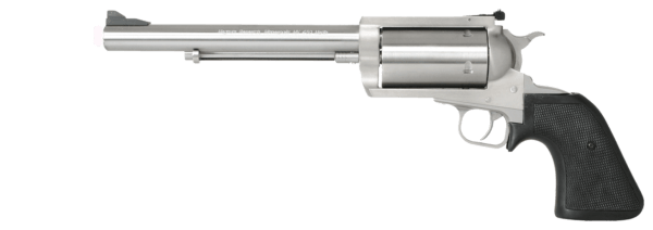 Magnum Research BFR454C7 BFR Short Cylinder SAO 454 Casull Caliber with 7.50″ Barrel 5rd Capacity Cylinder Overall Brushed Stainless Steel Finish & Black Rubber Grip