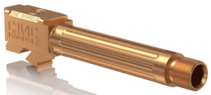 CMC Triggers 75513 Match Precision Compatible w/Glock 17 Gen3-4 9mm Luger 4.48″ Bronze DLC Stainless Steel Fluted/Match Grade/Threaded Barrel