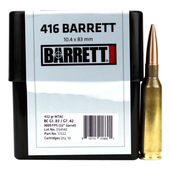 Barrett 17222 Rifle Match Grade 416 Barrett 452 gr MTAC 10rd Box