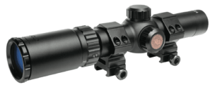 Truglo TG8514BC Tru-Brite 30 Hunter 1-4x 24mm Obj 92.6-23.03 ft @ 100 yds FOV 30mm Tube Black Finish Circle Duplex