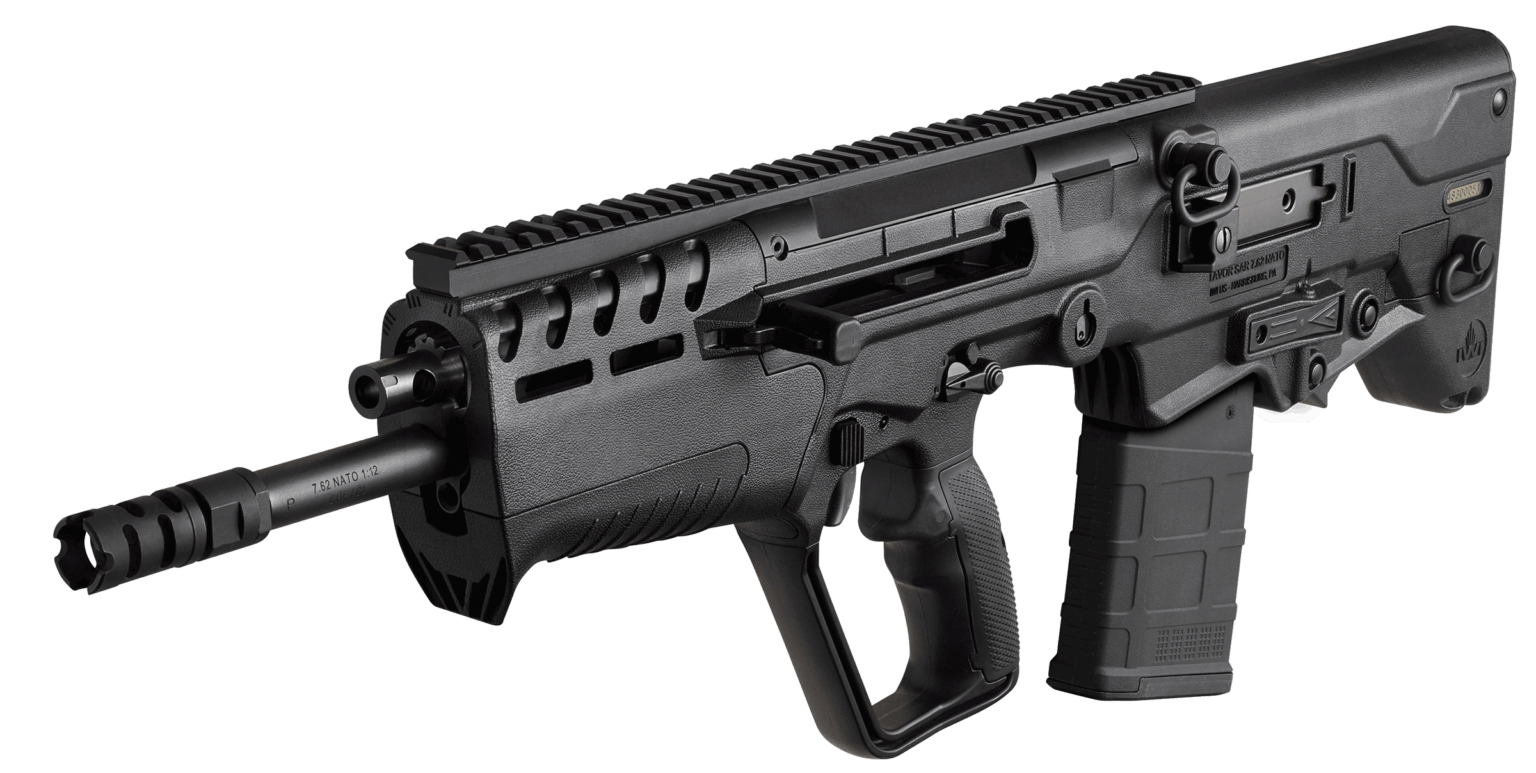 IWI US T7B16 Tavor 7 7.62x51mm NATO Caliber with 16.50″ Barrel  20+1 Capacity  Black Metal Finish  Black Fixed Bullpup Stock & Black Polymer Grip Right Hand