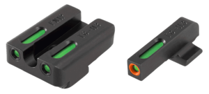 TruGlo TG13BR1PC TFX Pro Black | Green Tritium & Fiber Optic Orange Outline Front Sight