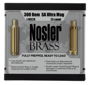 Nosler 10221 Premium Brass Unprimed Cases 30 Nosler Rifle Brass 25 Per Box