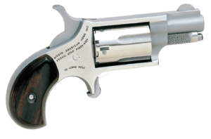 North American Arms 22LR Mini-Revolver *CA Compliant 22 LR Caliber with 1.13″ Barrel 5rd Capacity Cylinder Overall Stainless Steel Finish & Rosewood Birdshead Grip