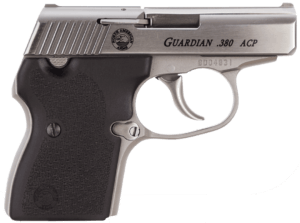 North American Arms 380GUARDIAN Guardian  380 ACP Caliber with 2.50 Barrel  6+1 Capacity  Overall Stainless Steel Finish  Serrated Slide & Black Rubber Grip”