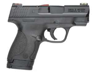 Smith & Wesson 11868 M&P Performance Center Shield M2.0 Micro-Compact Frame 40 S&W 6+1/7+1  3.10″ Black Armornite Ported Stainless Steel Barrel & Ported/Serrated Slide  Matte Black Polymer Frame  HiViz FO Front & Rear Sights  Thumb Safety