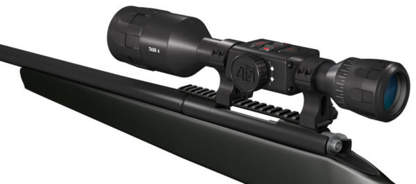 ATN TIWST4384A Thor 4 384 Thermal Rifle Scope Black Anodized 4.5-18x Multi Reticle 384×288 60Hz Resolution Features Rangefinder