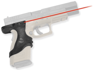 Crimson Trace LG446 Lasergrips 5mW Red Laser with 633nM Wavelength & Black Finish for 9mm Luger 40 S&W 357 Sig & 45 GAP Springfield XD
