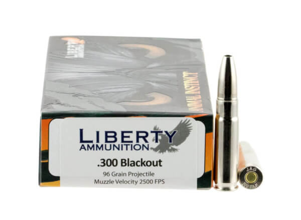 Liberty Ammunition LAHAC300044 Animal Instinct Hunting 300 Blackout 96 gr Fragmenting Copper Hollow Point (FCHP) 20rd Box