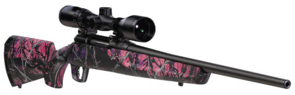 Savage Arms 57100 Axis II XP Compact 243 Win 4+1 20″ Matte Black Barrel/Rec Muddy Girl Synthetic Stock Includes Bushnell 3-9x40mm Scope