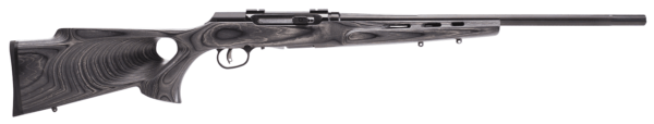 Savage Arms 47215 A22 Target Semi-Auto 22 LR Caliber with 10+1 Capacity 22″ Barrel Satin Black Metal Finish & Fixed Thumbhole Gray Laminate Stock Right Hand (Full Size)
