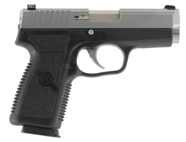 Kahr Arms KP9093NA P 9mm Luger Caliber with 3.60″ Barrel 7+1 or 8+1 Capacity Black Finish Frame Serrated Matte Stainless Steel Slide Textured Polymer Grip & TruGlo Night Sights
