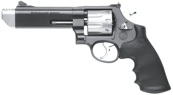 Smith & Wesson 170296 Model 627 Performance Center V-Comp 357 Mag or 38 S&W Spl +P 5 Black Stainless Steel Barrel  8rd Stainless Steel Cylinder  Two Tone Stainless Steel N-Frame  Removeable Compensator & Muzzle Protector Cap”