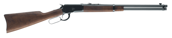 Winchester Repeating Arms 434177124 Model 1892 Carbine 44 Rem Mag 10+1 20 Deeply Blued Barrel/Receiver/Loop Lever  Rebounding Hammer  Saddle Ring   Satin Walnut Straight Grip Stock w/Carbine Strap & Buttplate  Steel Loading Gate”