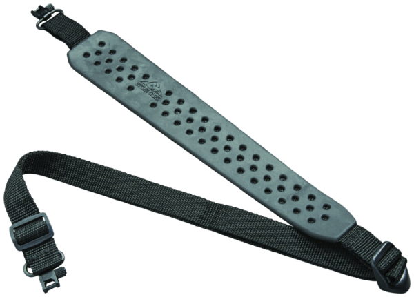 Butler Creek 81060 Comfort V- Grip Sling made of Black Rubber with Nylon Strap Adjustable Design & 1″ QD Swivels for Rifles