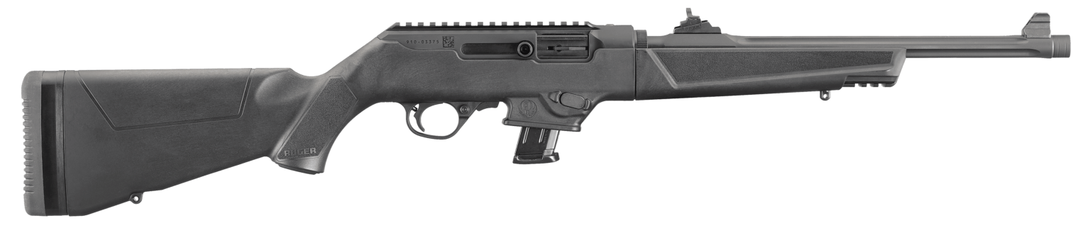 Ruger 19101 PC Carbine *NY/CA Compliant 9mm Luger 10+1 16.12″ Fluted Barrel  Type III Black Hard Coat Anodized Receiver  Synthetic Stock  Optics Ready