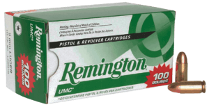 Remington Ammunition 23765 UMC Value Pack 9mm Luger 115 gr Full Metal Jacket (FMJ) 100rd Box
