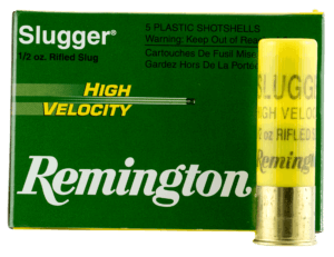 Remington Ammunition 28608 Slugger High Velocity 20 Gauge 2.75″ 1/2 oz Rifled Slug Shot 5rd Box