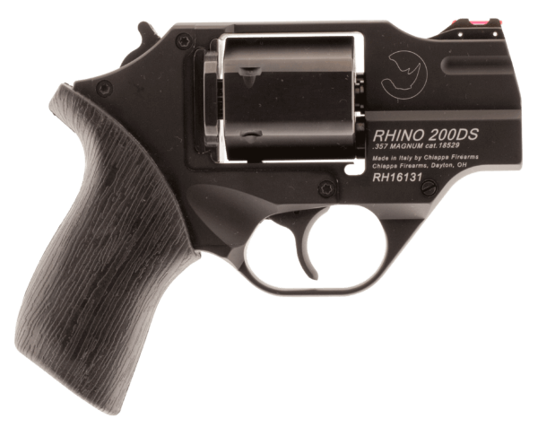 Chiappa Firearms CF340216 Rhino 200DS 357 Mag 2″ 6 Round Black Rubber Grip Black