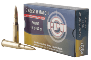 PPU PPM7 Match 7.62x54mmR 182 gr Full Metal Jacket (FMJ) 20rd Box