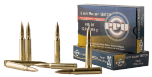 PPU PPM8 Match 8mm Mauser 200 gr Full Metal Jacket (FMJ) 20rd Box