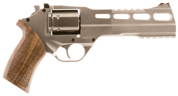 Chiappa Firearms 340224 Rhino 60DS 357 Mag 6″ 6 Round Nickel Plated Walnut Grip