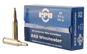 PPU PP2432 Standard Rifle 243 Win 100 gr Soft Point (SP) 20rd Box