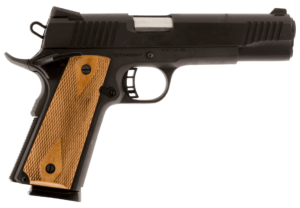Citadel CIT45FSP M1911 Government 45 ACP 8+1 5″ Barrel Forged Steel Frame & Slide w/Extended Stop Black Cerakote Finish Series 70 Firing System Ambidextrous Safety Wood Grip Includes 2 Magazines