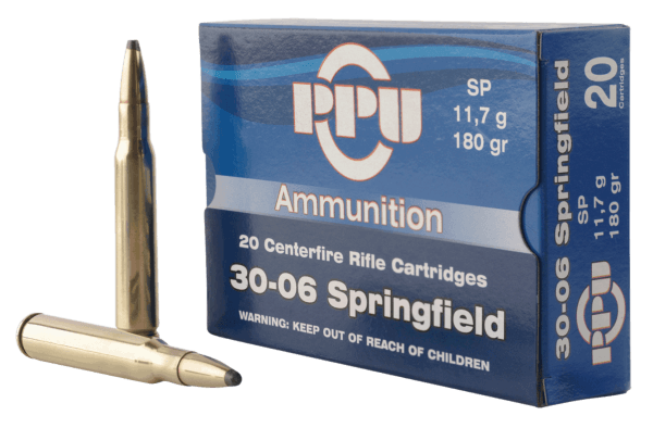 PPU PP30063 Standard Rifle 30-06 Springfield 180 gr Soft Point (SP) 20rd Box