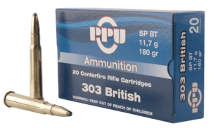 PPU PP303S2 Standard Rifle 303 British 180 gr Soft Point (SP) 20rd Box