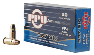 PPU PPH357S Handgun 357 Sig 125 gr Flat Point Jacketed (FPJ) 50rd Box