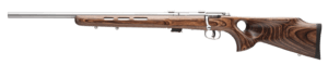 Savage 25795 Mark II BTV LH Bolt 22 Long Rifle 21″ 5+1 Laminate Thumbhole Brown Stk Stainless Steel