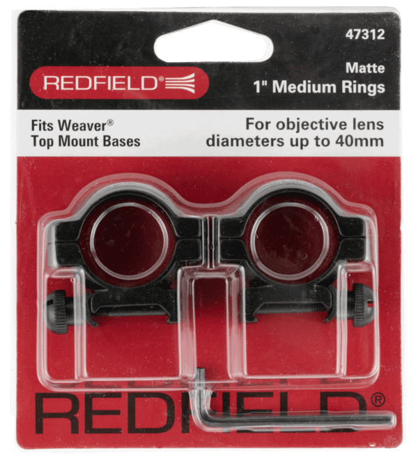 Redfield Mounts 47332 4-Hole 1″ High Matte Black Aluminum