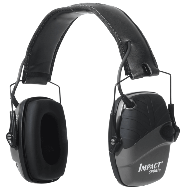 Howard Leight R02524 Impact Sport Electronic Muff 22 dB Over the Head Gray/Black Adult 1 Pair