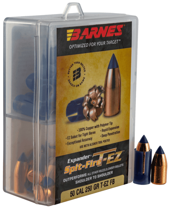 Barnes Bullets 30601 Spit-Fire T-EZ 50 Cal Spit-Fire T-EZ FB 250 gr 24