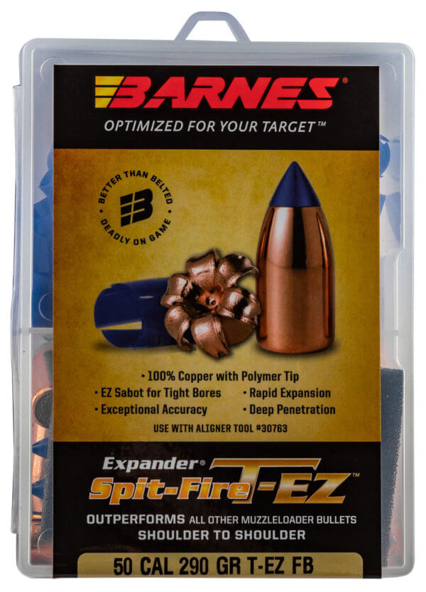 Barnes Bullets 30607 Spit-Fire T-EZ Muzzleloader 50 Cal Spit-Fire T-EZ FB 290 gr 24