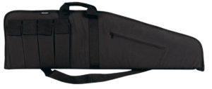 Uncle Mike’s 22411 GunMate Rifle Case Medium Style made of Nylon with Black Finish 44″ OAL Lockable Full Length Zipper Wrap Around Handles & Embroidered Logo for Scoped Rifles