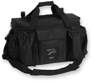 GPS Bags 2215RB Rolling Black Canvas with Telescoping Handle Ball Bearing Wheels Lockable Zippers & Foam Cradle Holds 4 Handguns