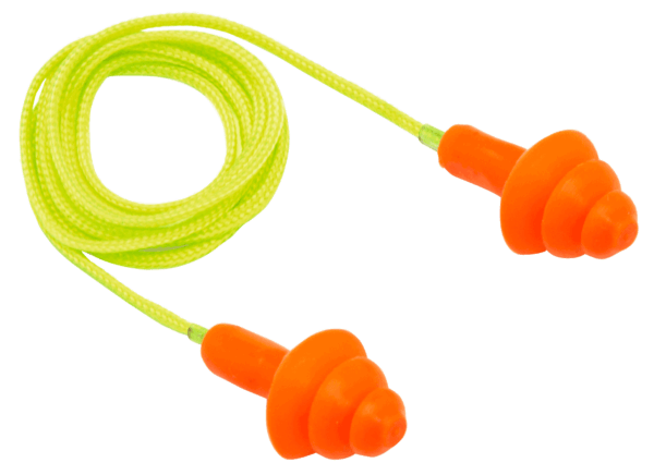 Pyramex RP3001 Reusable Earplugs Polymer 24 dB Behind The Neck Orange/Yellow Adult 50 Pair