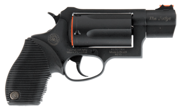 Taurus 2441031TC 45/410 Judge Public Defender 45 Colt (LC)/410 Gauge 2.50″ 5 Round Blued Black Ribber Grip