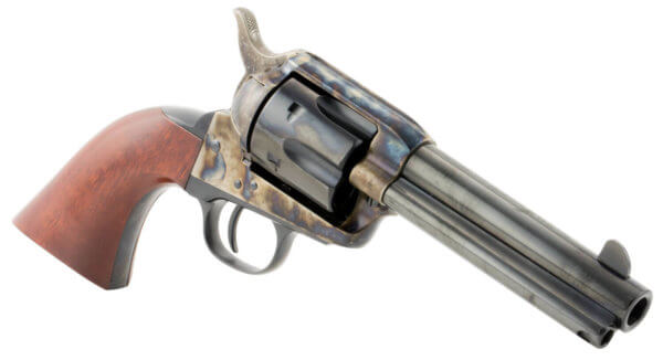 Taylors & Company 550887 1873 Cattleman SAO 45 Colt (LC) Caliber with 4.75 Blued Finish Barrel  6rd Capacity Black Finish Cylinder  Color Case Hardened Finish Steel Frame & Walnut Grip”