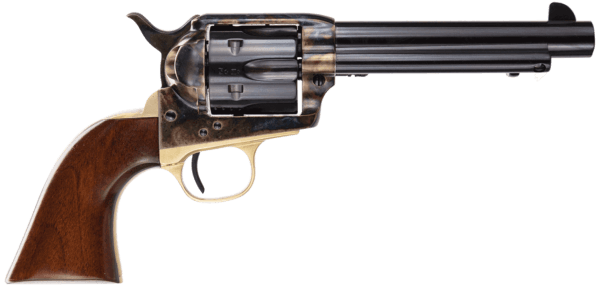 Taylors & Company 550847 Ranch Hand  45 Colt (LC) Caliber with 5.50 Blued Finish Barrel  6rd Capacity Blued Finish Cylinder  Color Case Hardened Finish Steel Frame & Walnut Grip”