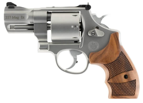 Smith & Wesson 170133 Model 627 Performance Center  357 Mag or 38 S&W Spl +P Stainless Steel 2.63 Barrel & 8rd Cylinder  Matte Stainless Steel N-Frame  Chrome Flashed Custom Tear Drop Hammer & Trigger With Stop”