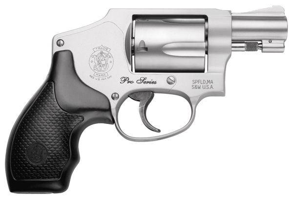 Smith & Wesson 178042 Model 642 Performance Center Pro  38 S&W Spl +P 5 Shot 1.88″ Stainless Steel Barrel/Cylinder Cut For Moon Clips  Matte Silver Aluminum Alloy J-Frame  Includes Moon Clips  No Internal Lock