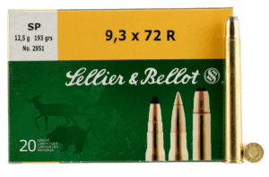 Sellier & Bellot SB9372RA Rifle 9.3mmx72R 193 gr Soft Point (SP) 20rd Box