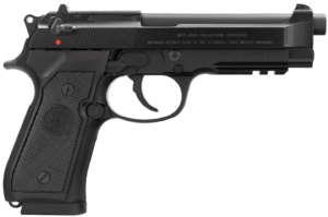 Beretta USA J92M9A0M M9 9mm Luger 4.90″ Barrel 15+1 Bruniton Finish Aluminum Frame Serrated Steel Slide Polymer Grip