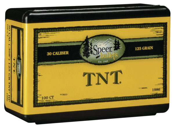Speer Bullets 1986 TNT 30 Caliber .308 125 GR Jacketed Hollow Point (JHP) 100 Box